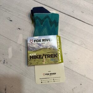 Fox River Kids Hike Trek light Weight Crew Socks Size small kids shoe 9-11.5 NEW